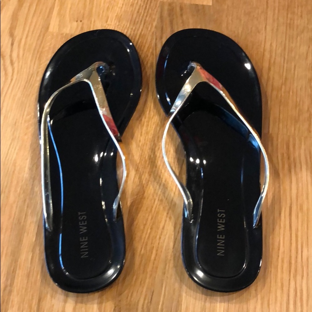 Black and Gold Sandals